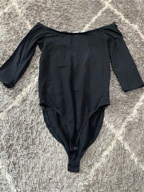 Express Black Off-Shoulder Bodysuit